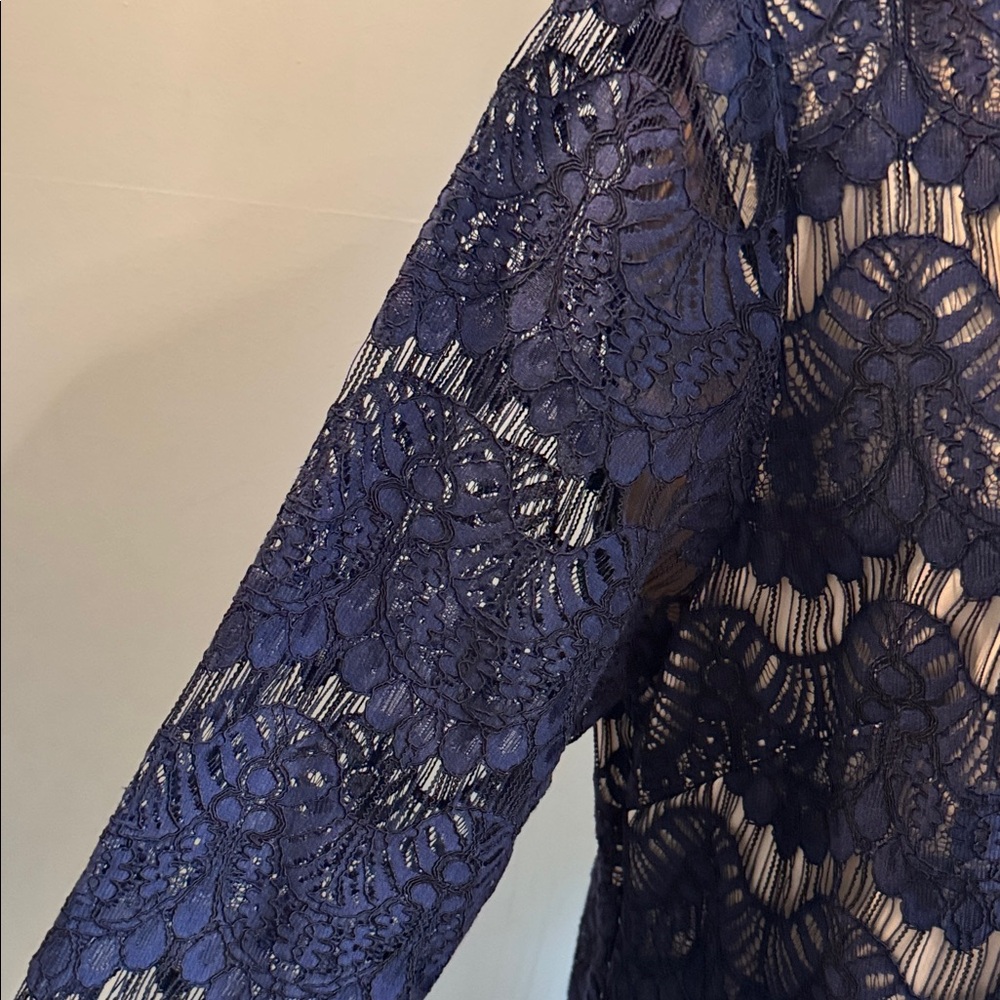Jessica Howard Lace Dress Size 16 NWT Navy Midi Wedding Guest Mother‎ of Bride - Picture 7 of 9